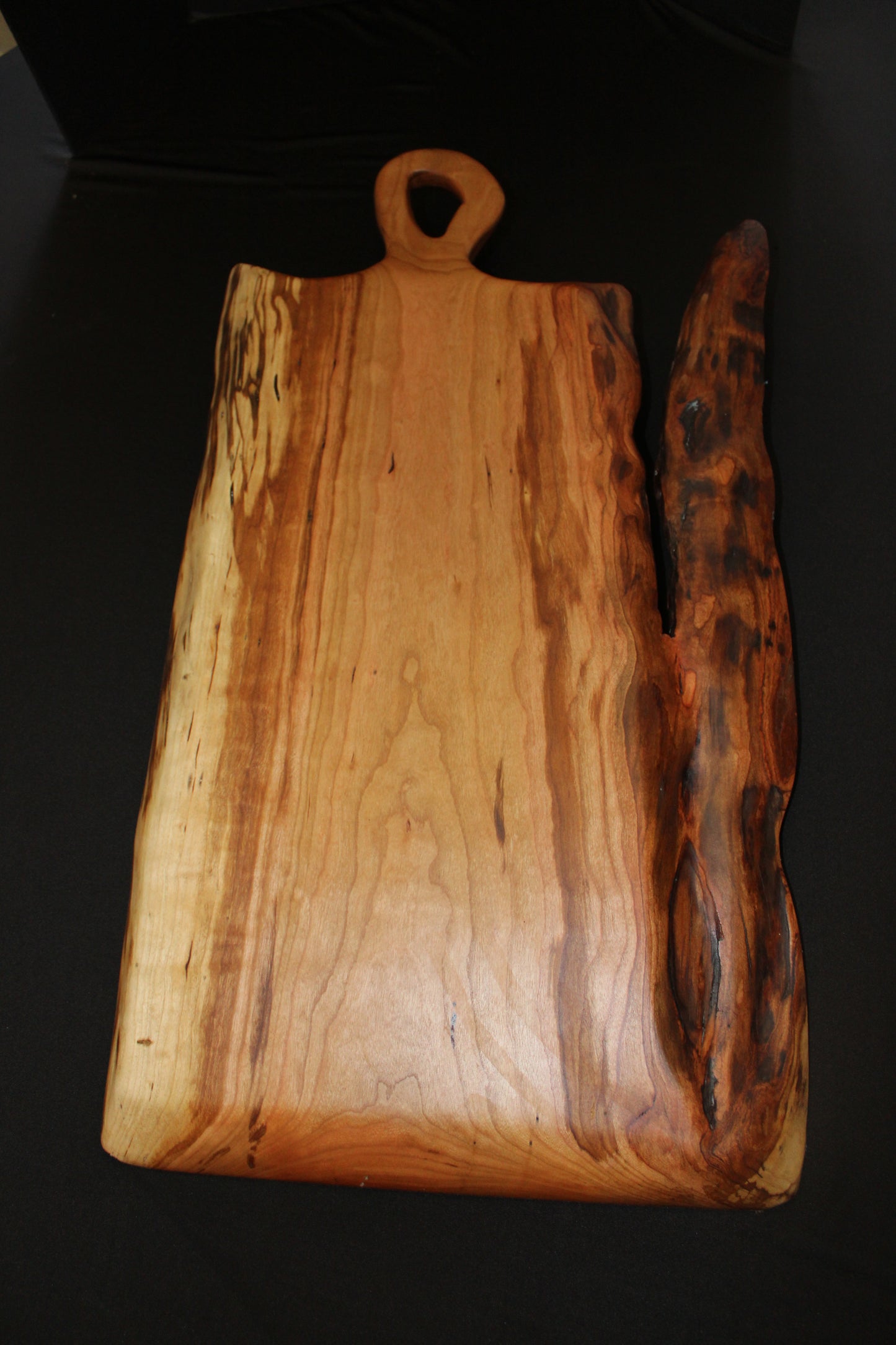 Live Edge Cherry "Teapot" Charcuterie Board