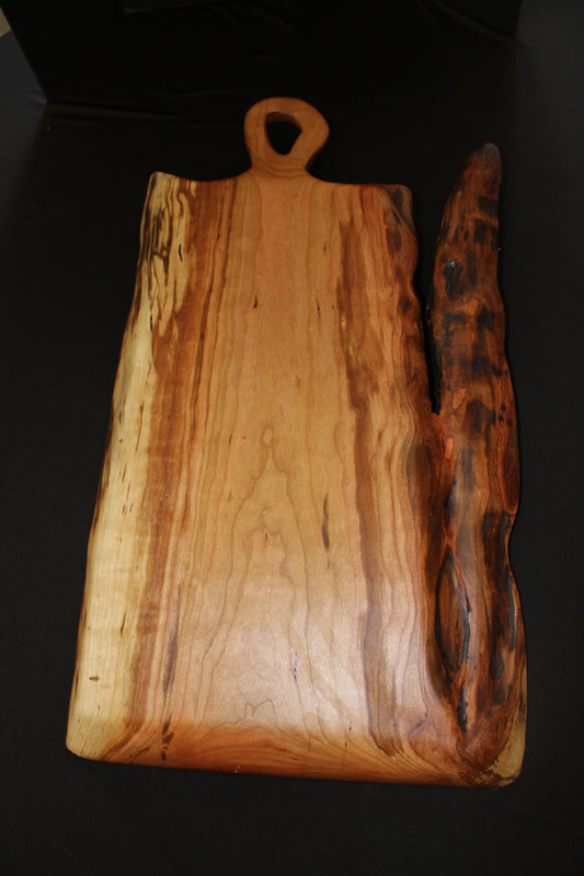 Live Edge Cherry "Teapot" Charcuterie Board